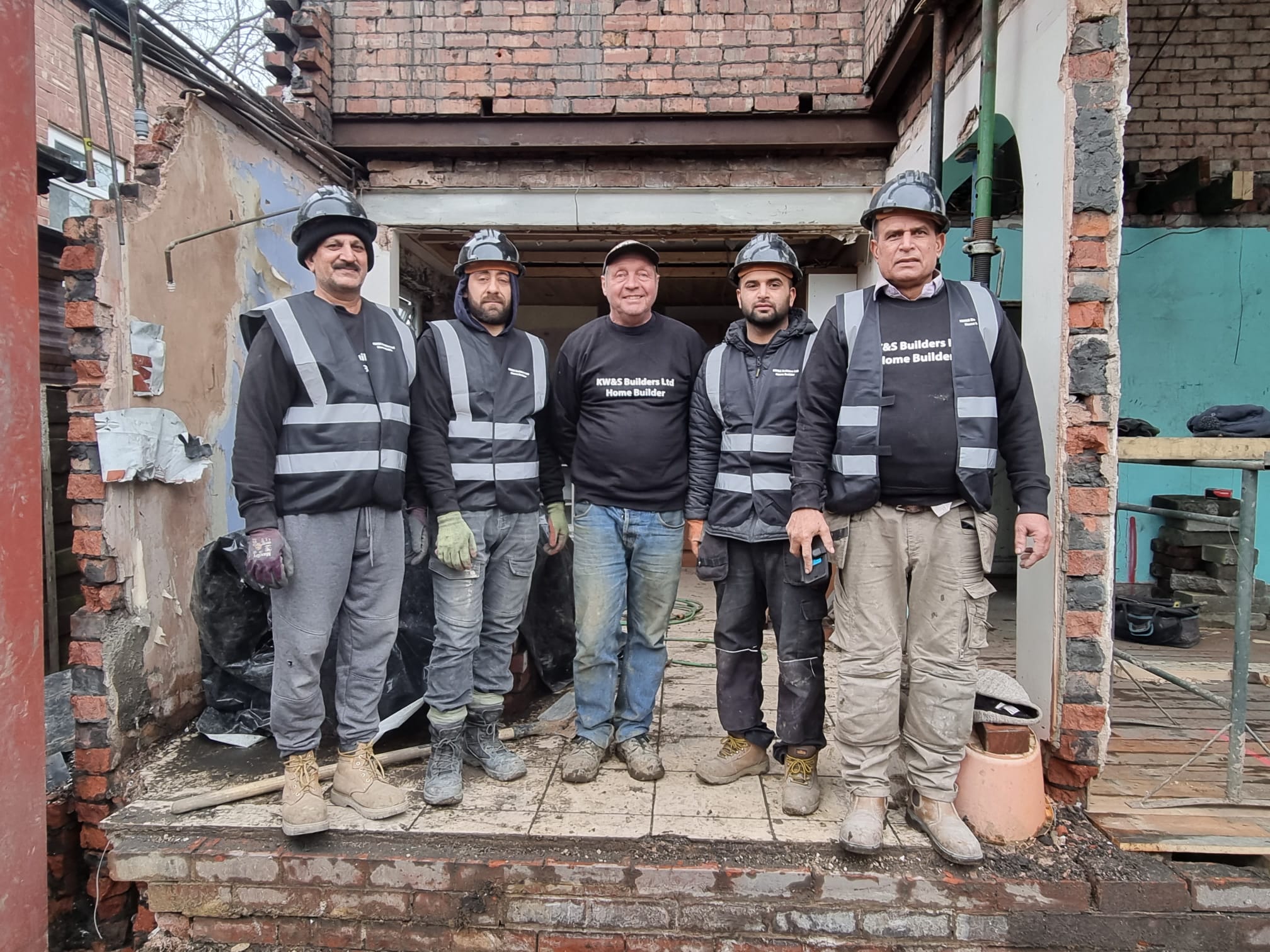 KWS Builders construction team at project site