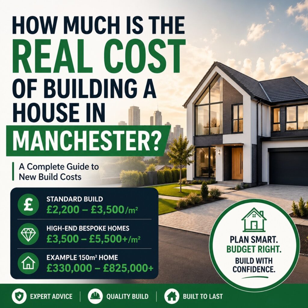 Real house building cost in Manchester by KWS builders
