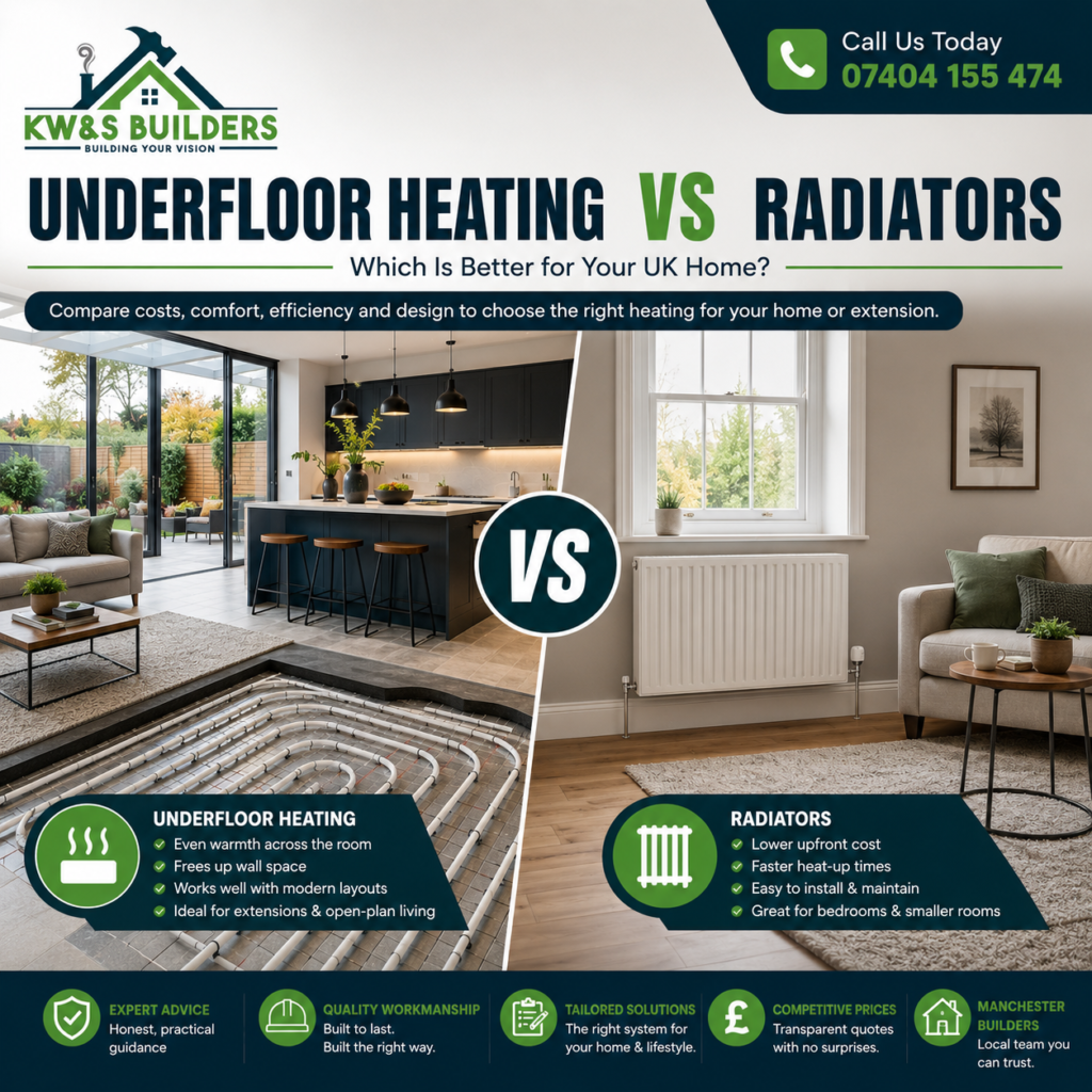 Underfloor heating vs Radiators in Uk homes
